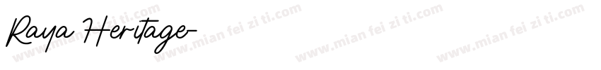 Raya Heritage字体转换